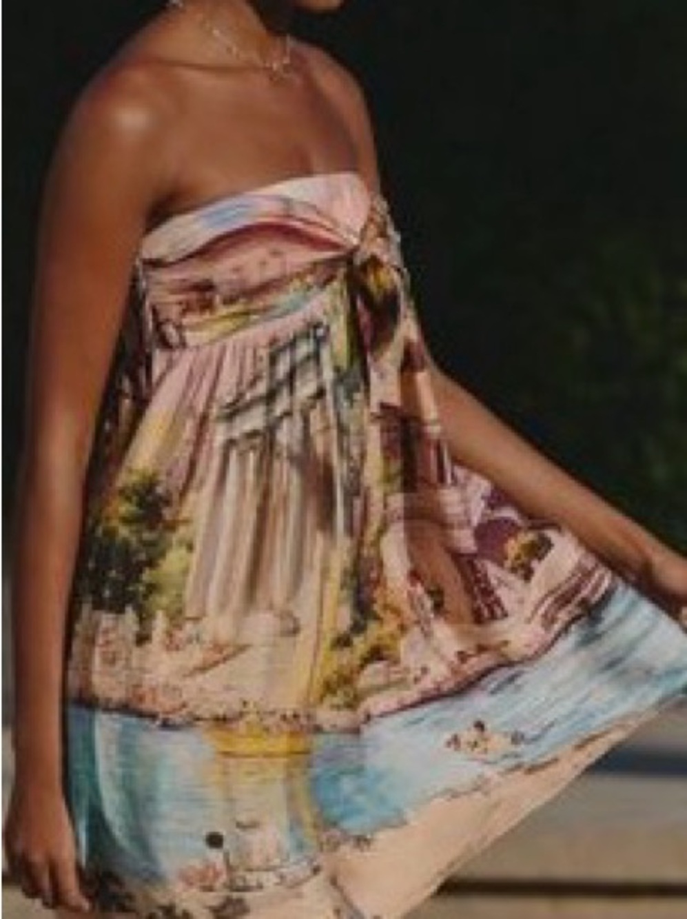 Anthropologie Celandine strapless bow front mini dress - Picture 1 of 5